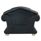 Apolo Black Italian Leather Chair by ESF Furniture at Eve Furniture