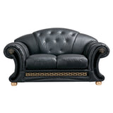 Apolo Black Italian Leather Chair by ESF Furniture at Eve Furniture