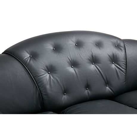 Apolo Black Italian Leather Loveseat by ESF Furniture at Eve Furniture