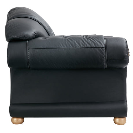 Apolo Black Italian Leather Loveseat by ESF Furniture at Eve Furniture