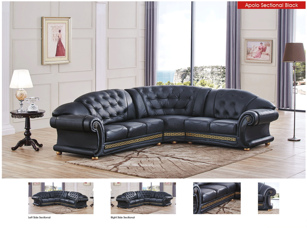 Apolo Sectional Black by ESF Furniture at Eve Furniture