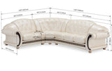 Apolo Sectional Ivory by ESF Furniture at Eve Furniture
