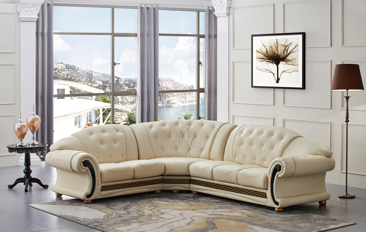 Apolo Sectional Ivory by ESF Furniture at Eve Furniture