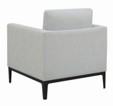 Apperson Light Gray Cushioned Back Arm Chair