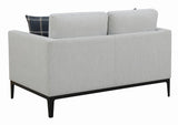 Apperson Gray Upholstered Track Arm Living Room Set Set by Coaster at Eve Furniture