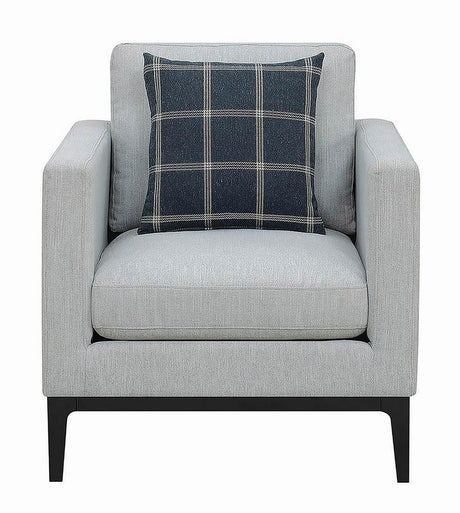Apperson Gray Upholstered Track Arm Living Room Set Set by Coaster at Eve Furniture