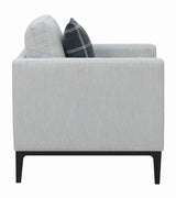 Apperson Gray Upholstered Track Arm Living Room Set Set by Coaster at Eve Furniture