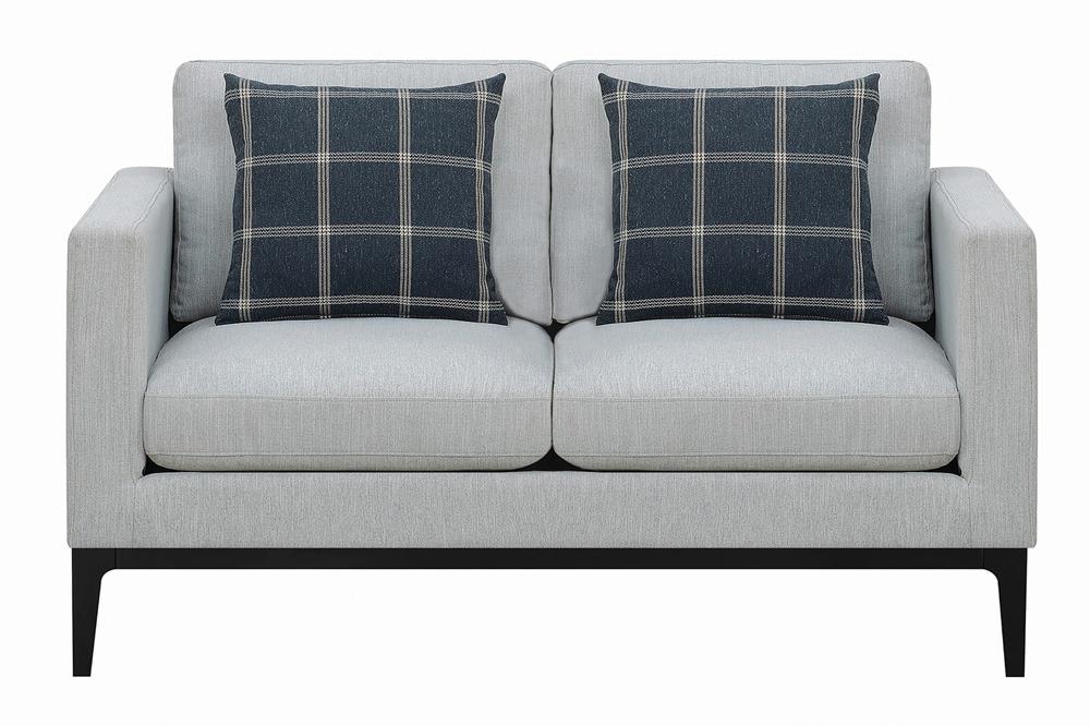 Apperson Gray Upholstered Track Arm Living Room Set Set by Coaster at Eve Furniture