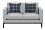 Apperson Gray Upholstered Track Arm Living Room Set Set by Coaster at Eve Furniture