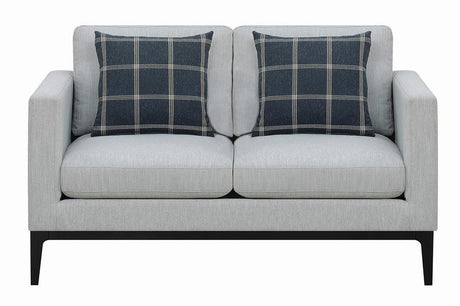 Apperson Gray Upholstered Track Arm Living Room Set Set by Coaster at Eve Furniture