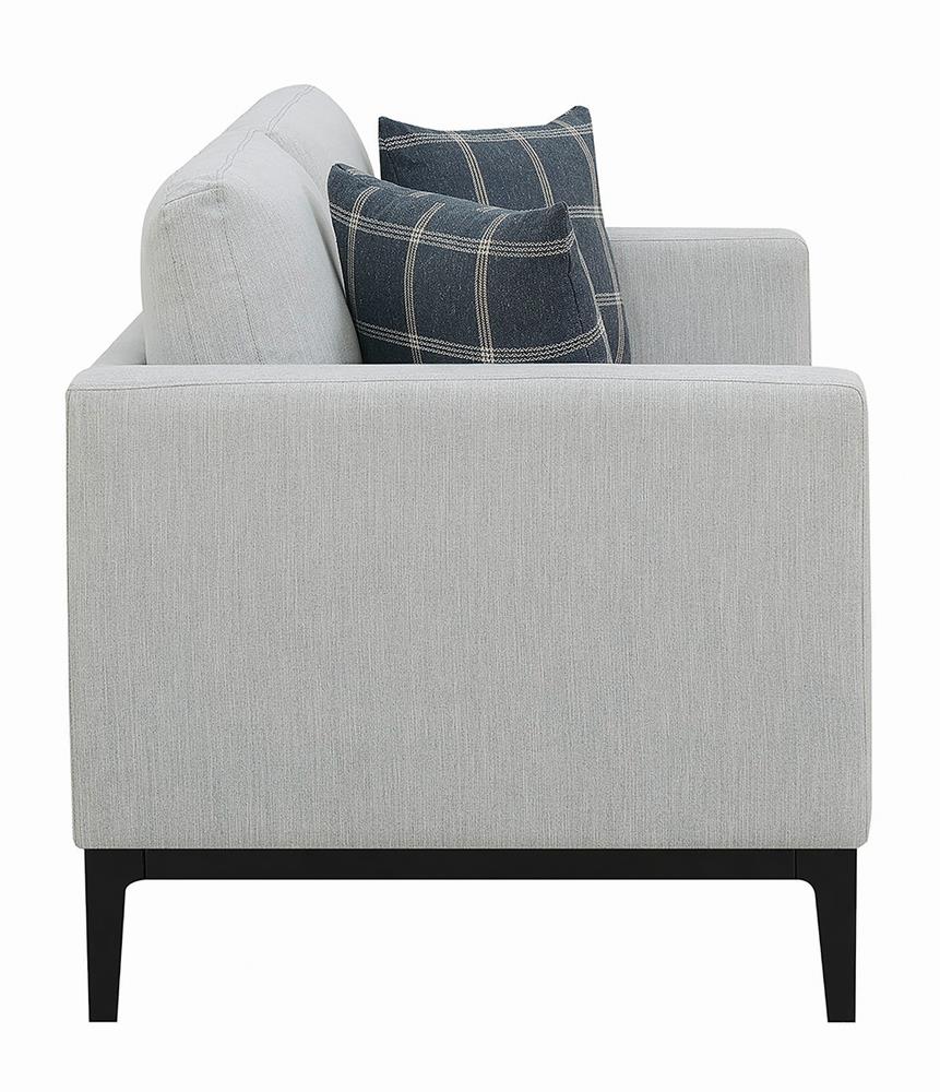 Apperson Gray Upholstered Track Arm Living Room Set Set by Coaster at Eve Furniture