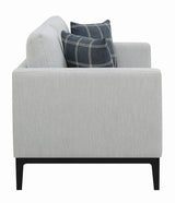 Apperson Gray Upholstered Track Arm Living Room Set Set by Coaster at Eve Furniture