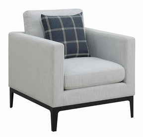 Apperson Light Gray Cushioned Back Arm Chair by Coaster at Eve Furniture