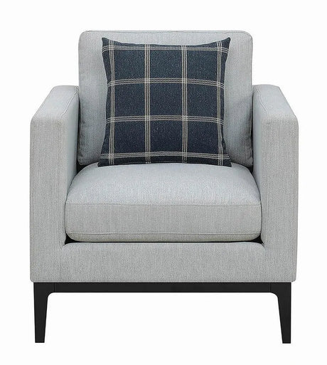 Apperson Light Gray Cushioned Back Arm Chair by Coaster at Eve Furniture