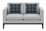 Apperson Light Gray Cushioned Back Loveseat by Coaster at Eve Furniture