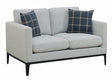 Apperson Light Gray Cushioned Back Loveseat by Coaster at Eve Furniture
