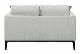 Apperson Light Gray Cushioned Back Loveseat by Coaster at Eve Furniture