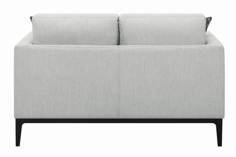 Apperson Light Gray Cushioned Back Loveseat by Coaster at Eve Furniture