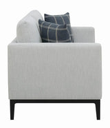 Apperson Light Gray Cushioned Back Loveseat by Coaster at Eve Furniture