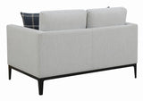 Apperson Light Gray Cushioned Back Loveseat by Coaster at Eve Furniture
