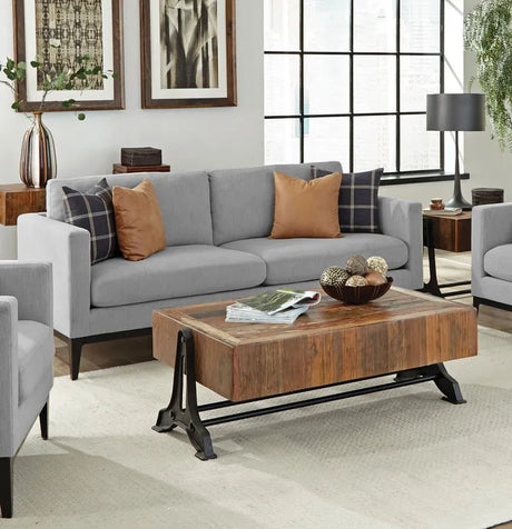 Apperson Upholstered Track Arm Sofa Light Grey by Coaster at Eve Furniture