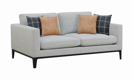 Apperson Upholstered Track Arm Sofa Light Grey by Coaster at Eve Furniture