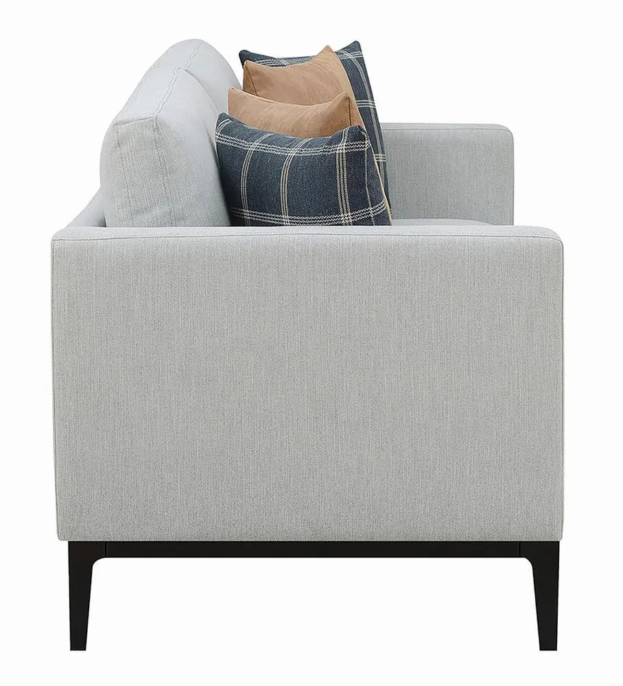 Apperson Upholstered Track Arm Sofa Light Grey by Coaster at Eve Furniture