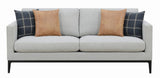 Apperson Upholstered Track Arm Sofa Light Grey by Coaster at Eve Furniture