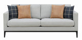 Apperson Upholstered Track Arm Sofa Light Grey by Coaster at Eve Furniture