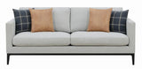 Apperson Upholstered Track Arm Sofa Light Grey by Coaster at Eve Furniture
