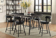Appert Black/Dark Gray Counter Height Set by Homelegance at Eve Furniture