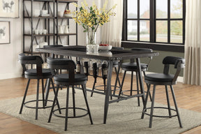 Appert Black/Dark Gray Counter Height Set by Homelegance at Eve Furniture