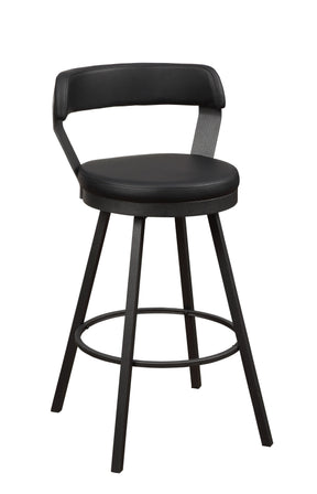 Appert Black/Dark Gray Swivel Counter Chair, Set of 2 by Homelegance at Eve Furniture