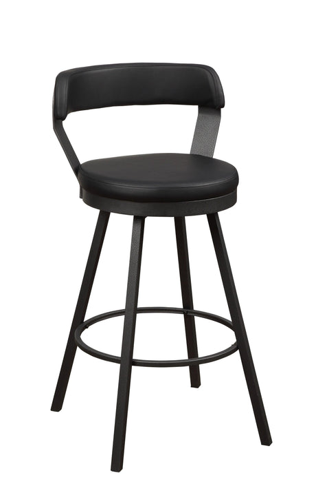 Appert Black/Dark Gray Swivel Counter Chair, Set of 2 by Homelegance at Eve Furniture