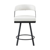 Appert Black/Dark Gray Swivel Pub Height Chair, Set of 2 by Homelegance at Eve Furniture