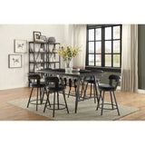 Appert Black/Dark Gray Swivel Pub Height Chair, Set of 2 by Homelegance at Eve Furniture