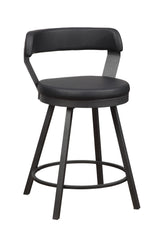 Appert Black/Dark Gray Swivel Pub Height Chair, Set of 2 by Homelegance at Eve Furniture
