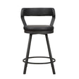 Appert Black/Dark Gray Swivel Pub Height Chair, Set of 2 by Homelegance at Eve Furniture