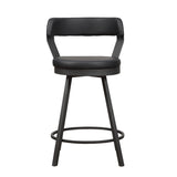 Appert Black/Dark Gray Swivel Pub Height Chair, Set of 2 by Homelegance at Eve Furniture