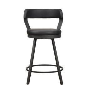 Appert Black/Dark Gray Swivel Pub Height Chair, Set of 2 by Homelegance at Eve Furniture