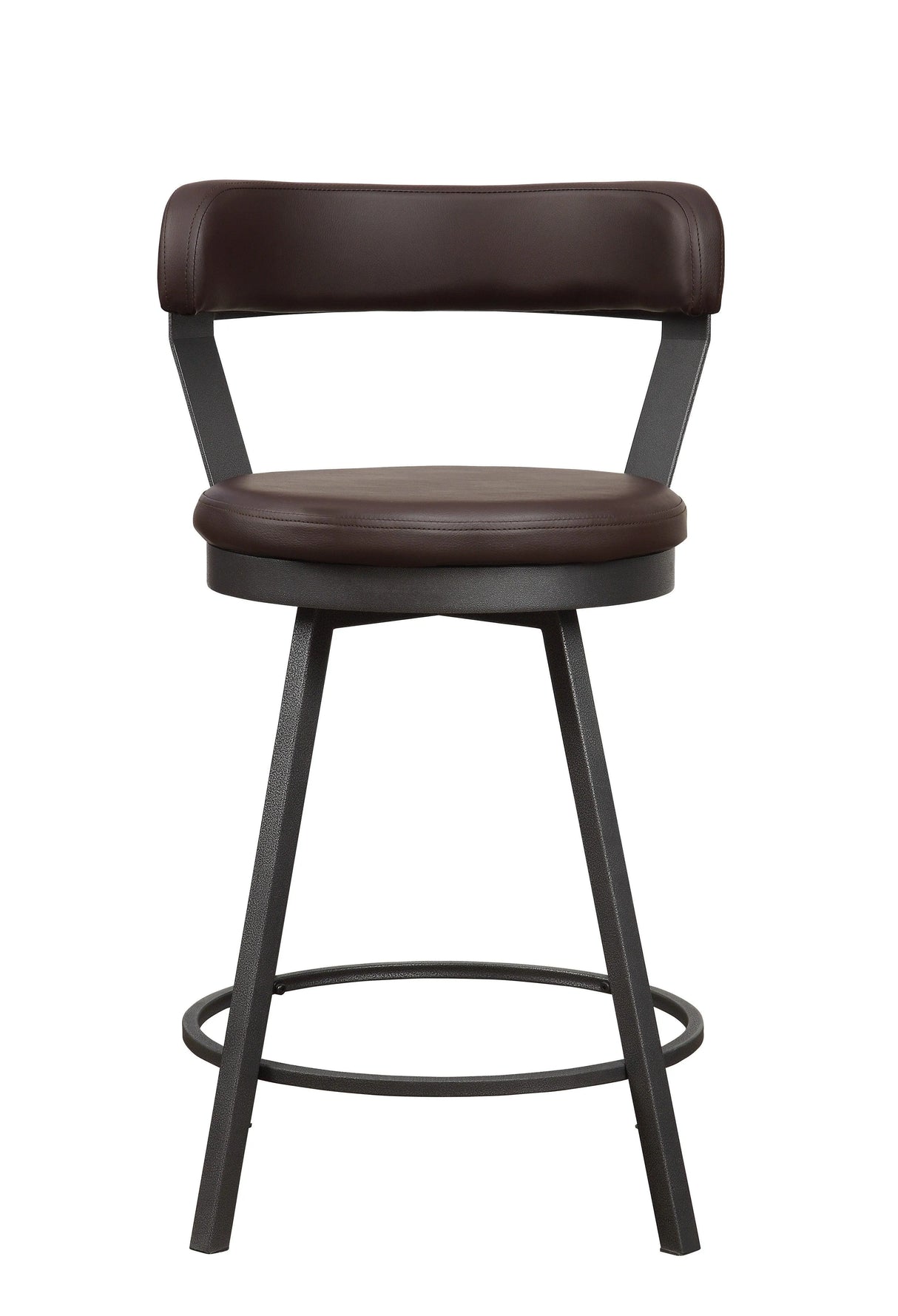 Appert Brown/Dark Gray Swivel Counter Chair, Set of 2 by Homelegance at Eve Furniture