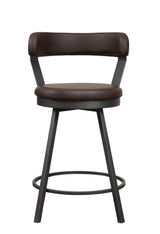 Appert Brown/Dark Gray Swivel Counter Chair, Set of 2 by Homelegance at Eve Furniture