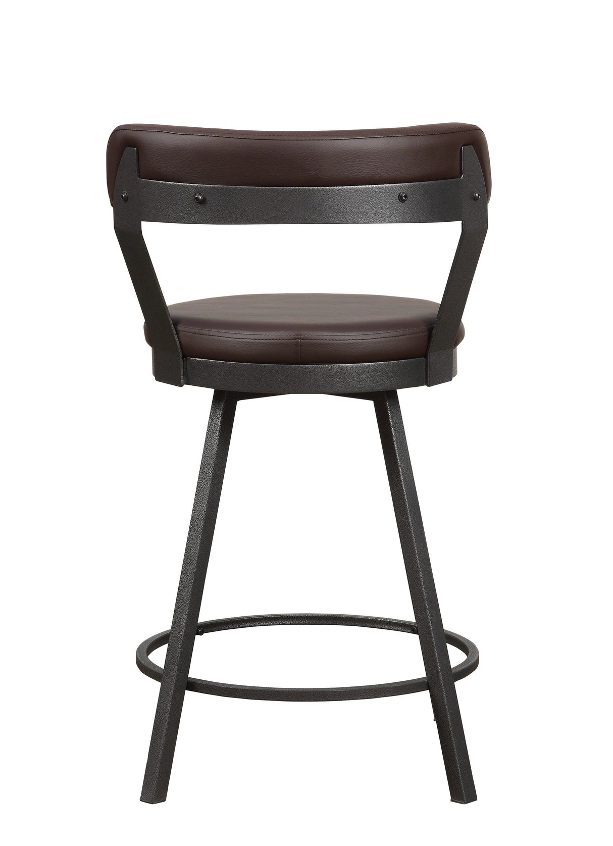 Appert Brown/Dark Gray Swivel Counter Chair, Set of 2 by Homelegance at Eve Furniture