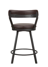 Appert Brown/Dark Gray Swivel Counter Chair, Set of 2 by Homelegance at Eve Furniture