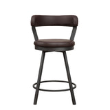 Appert Brown/Dark Gray Swivel Counter Height Chair, Set of 2 by Homelegance at Eve Furniture