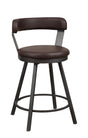 Appert Brown/Dark Gray Swivel Counter Height Chair, Set of 2 by Homelegance at Eve Furniture