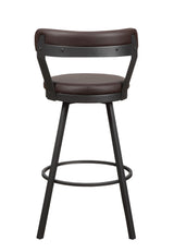 Appert Brown/Dark Gray Swivel Pub Height Chair, Set of 2 by Homelegance at Eve Furniture