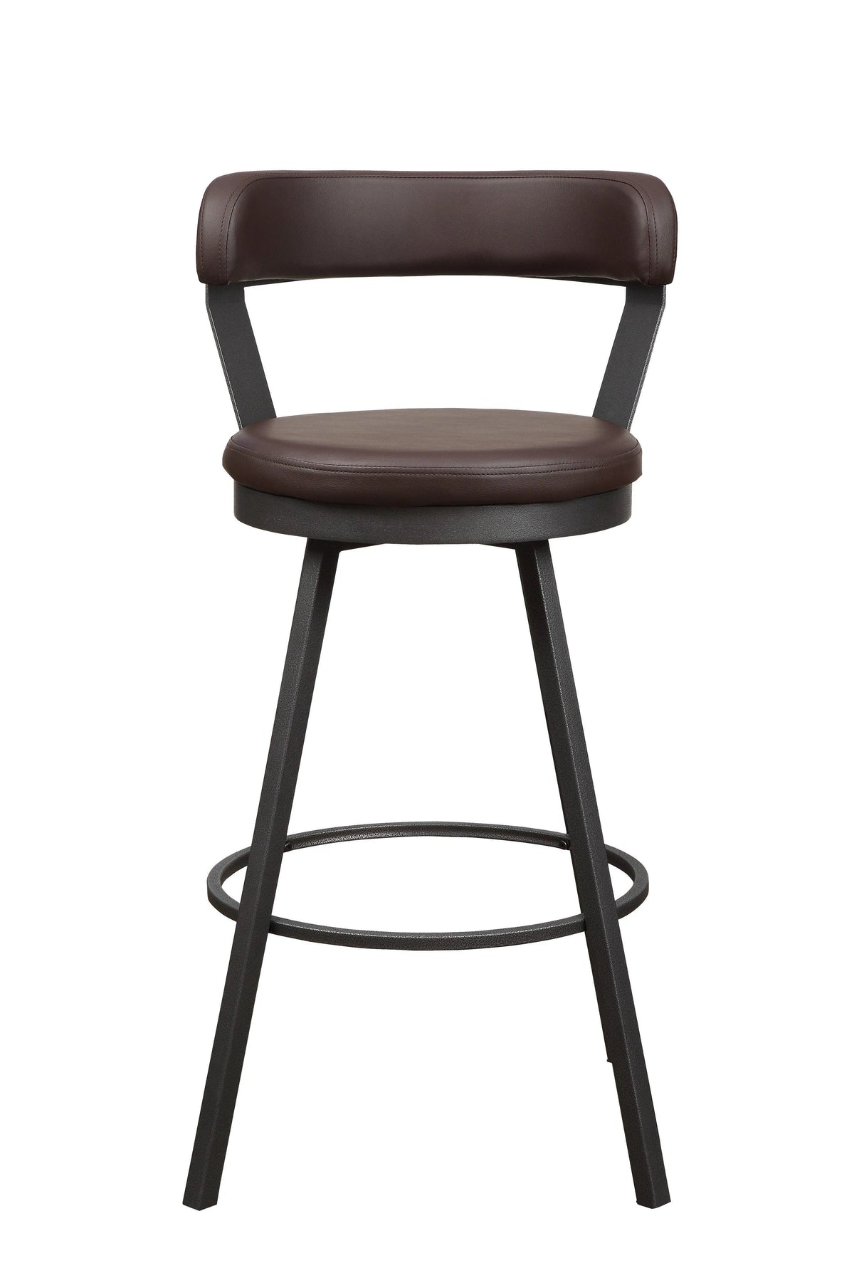 Appert Brown/Dark Gray Swivel Pub Height Chair, Set of 2 by Homelegance at Eve Furniture