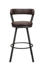 Appert Brown/Dark Gray Swivel Pub Height Chair, Set of 2 by Homelegance at Eve Furniture