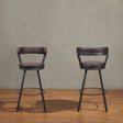 Appert Brown/Dark Gray Swivel Pub Height Chair, Set of 2 by Homelegance at Eve Furniture